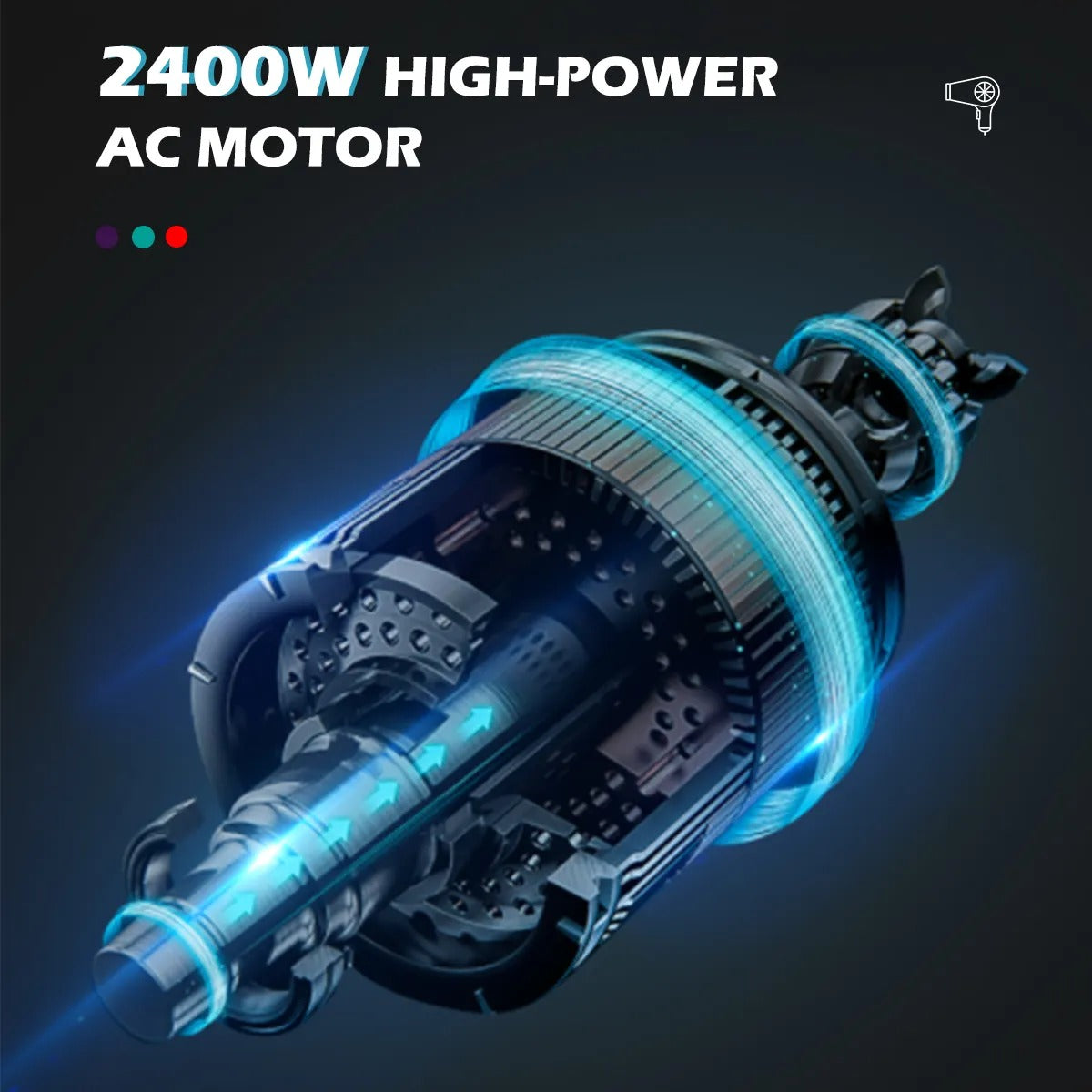 V-452 secador de pelo VGR Ajuste de frío y calor cableado