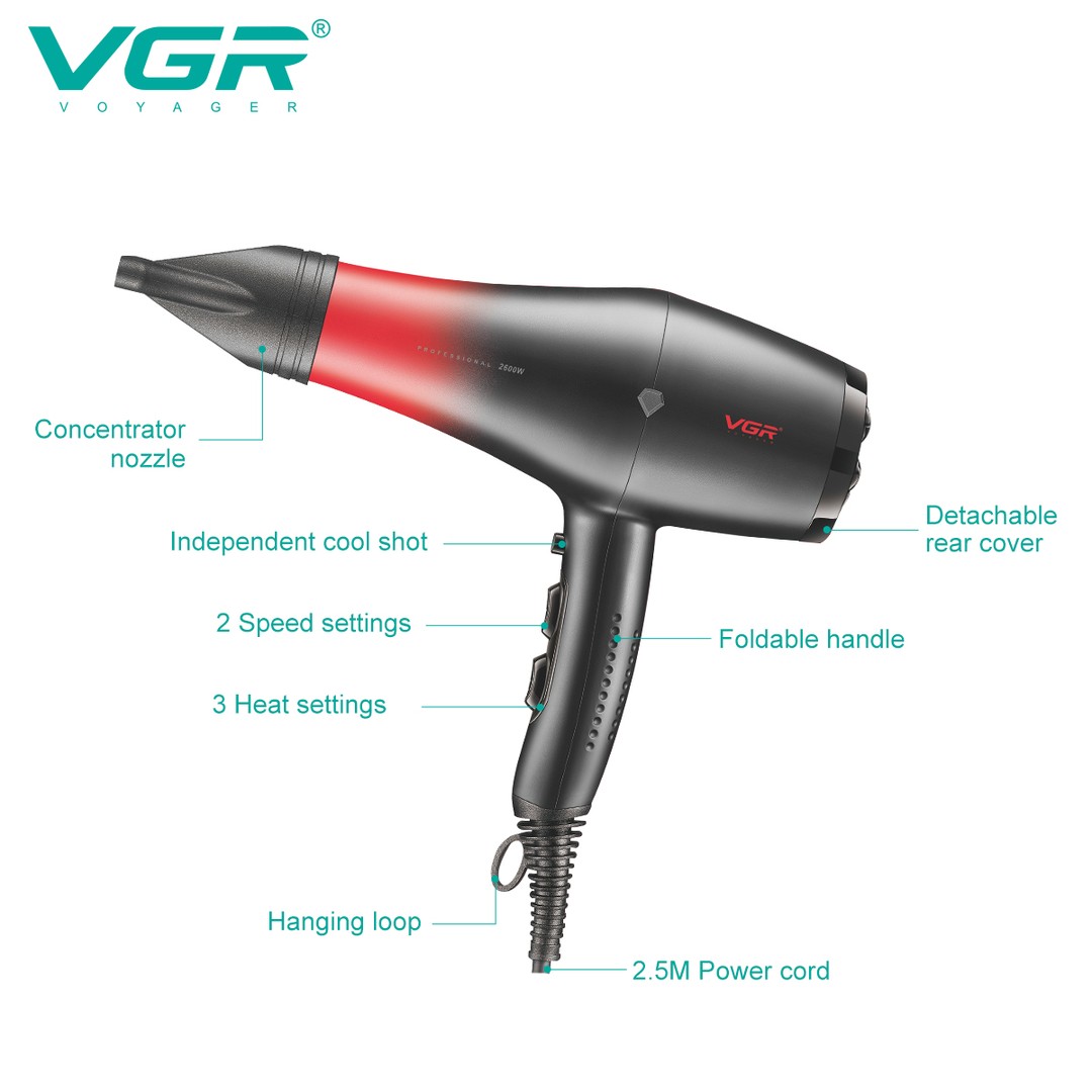 V-462 Secadora de pelo VGR rojo