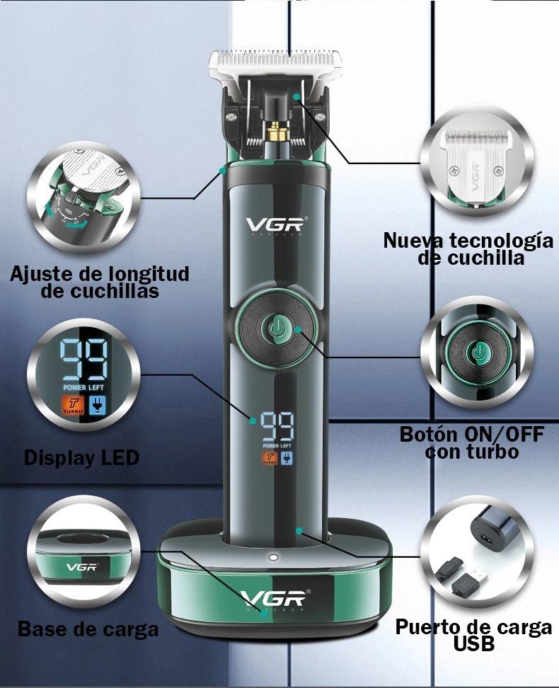 V-671 Cortadora de Barba VGR Recargable usb