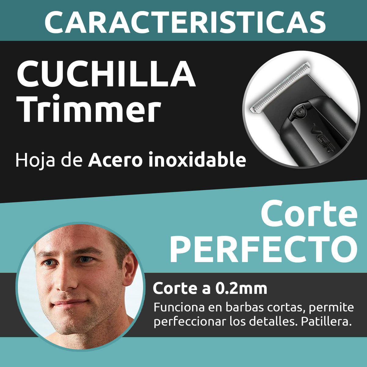 V-905 Cortadora de pelo VGR negro recargable