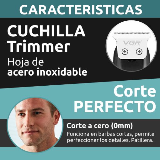 V-918 Rasuradora inalámbrica recargable por USB pantala LED