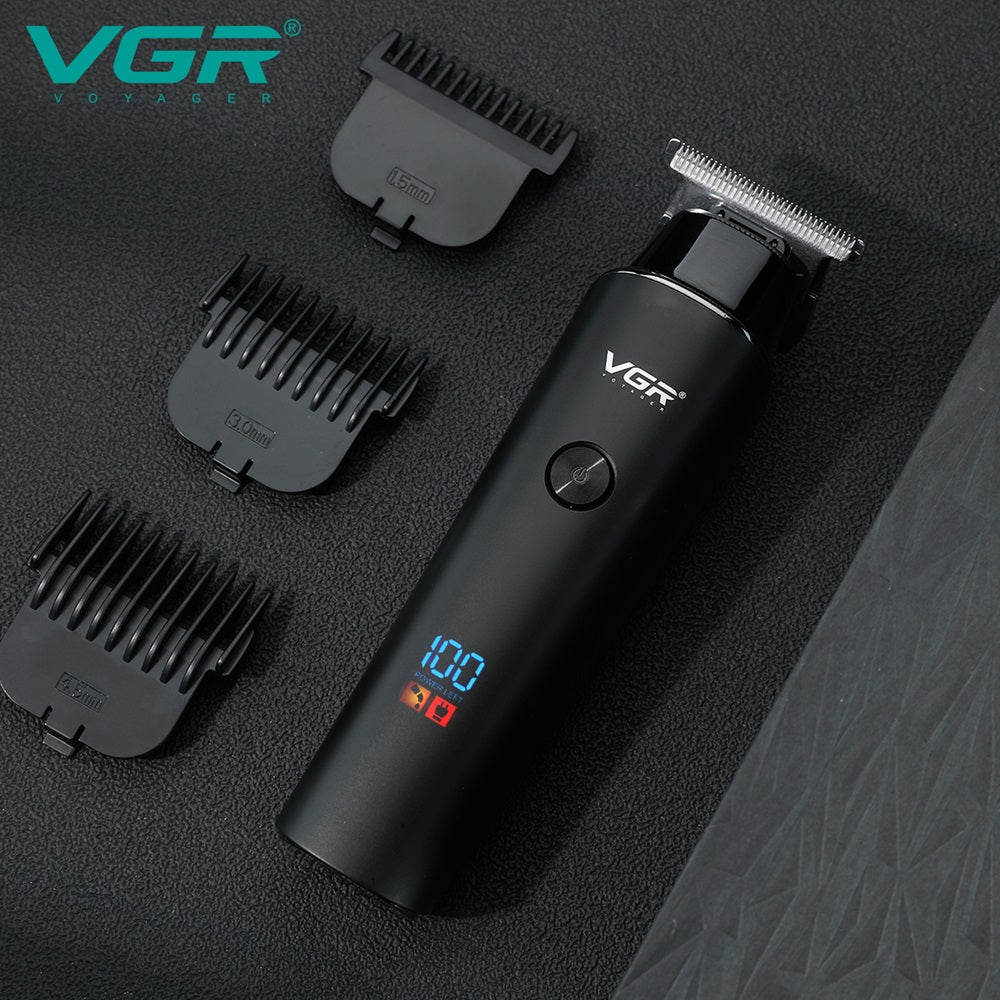 V-937 Rasuradora inalámbrica para cabello recargable por USB pantalla LED