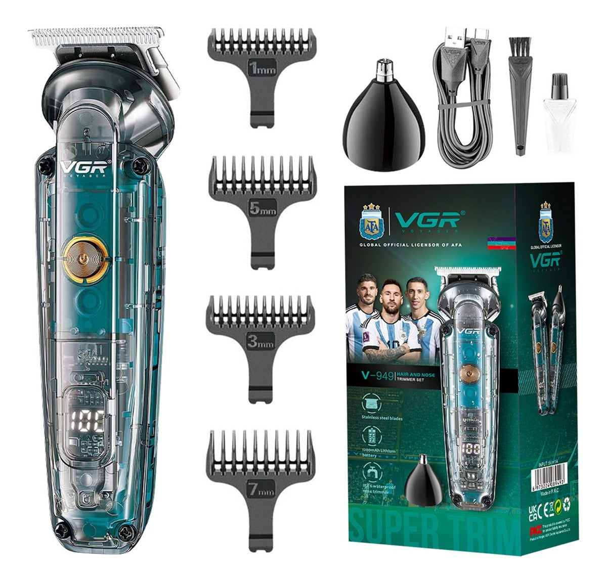 V-949 Máquina Patillera Pelo Nariz 2en1 VGR