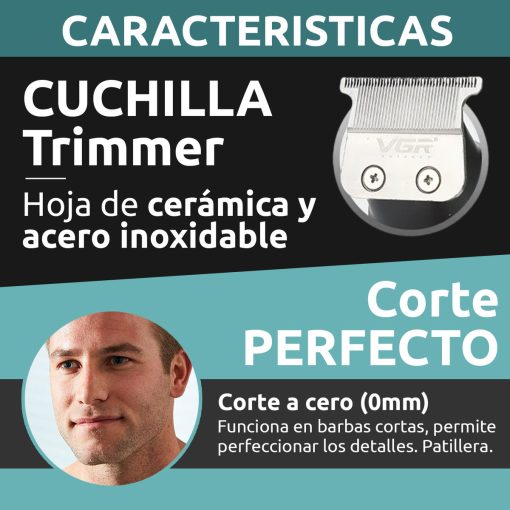 V-987 Rasuradora inalámbrica recargable por USB pantalla LED