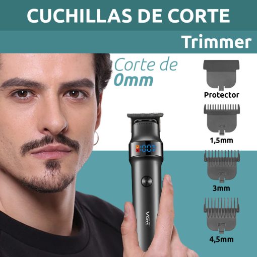 V-987 Rasuradora inalámbrica recargable por USB pantalla LED