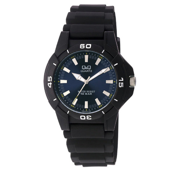 VQ84J Reloj QQ para hombre pulsera de Cuero