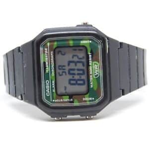 W-217 Reloj Casio para Hombre Banda de Goma Digital Vintage Clásico Illuminator