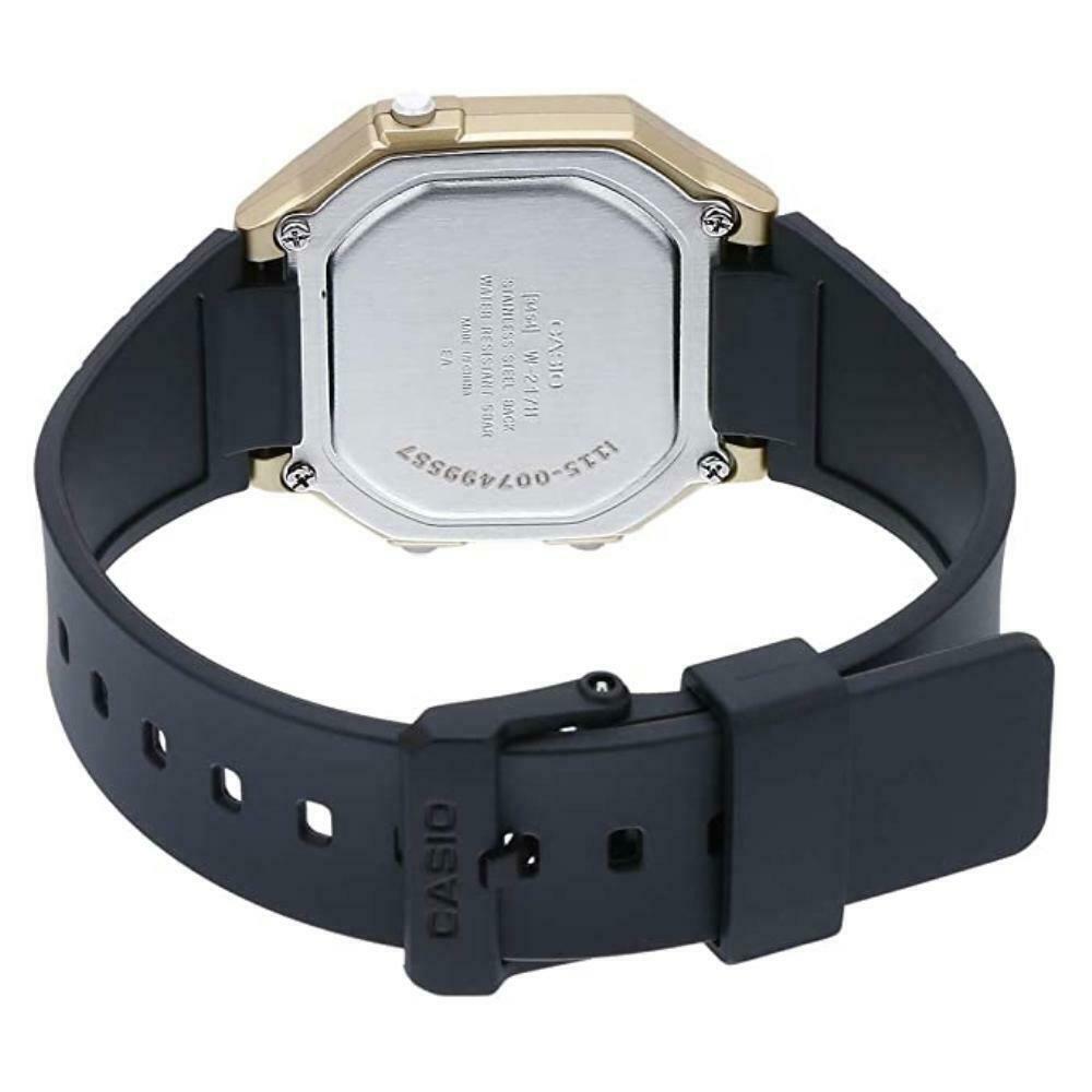 W-217 Reloj Casio para Hombre Banda de Goma Digital Vintage Clásico Illuminator