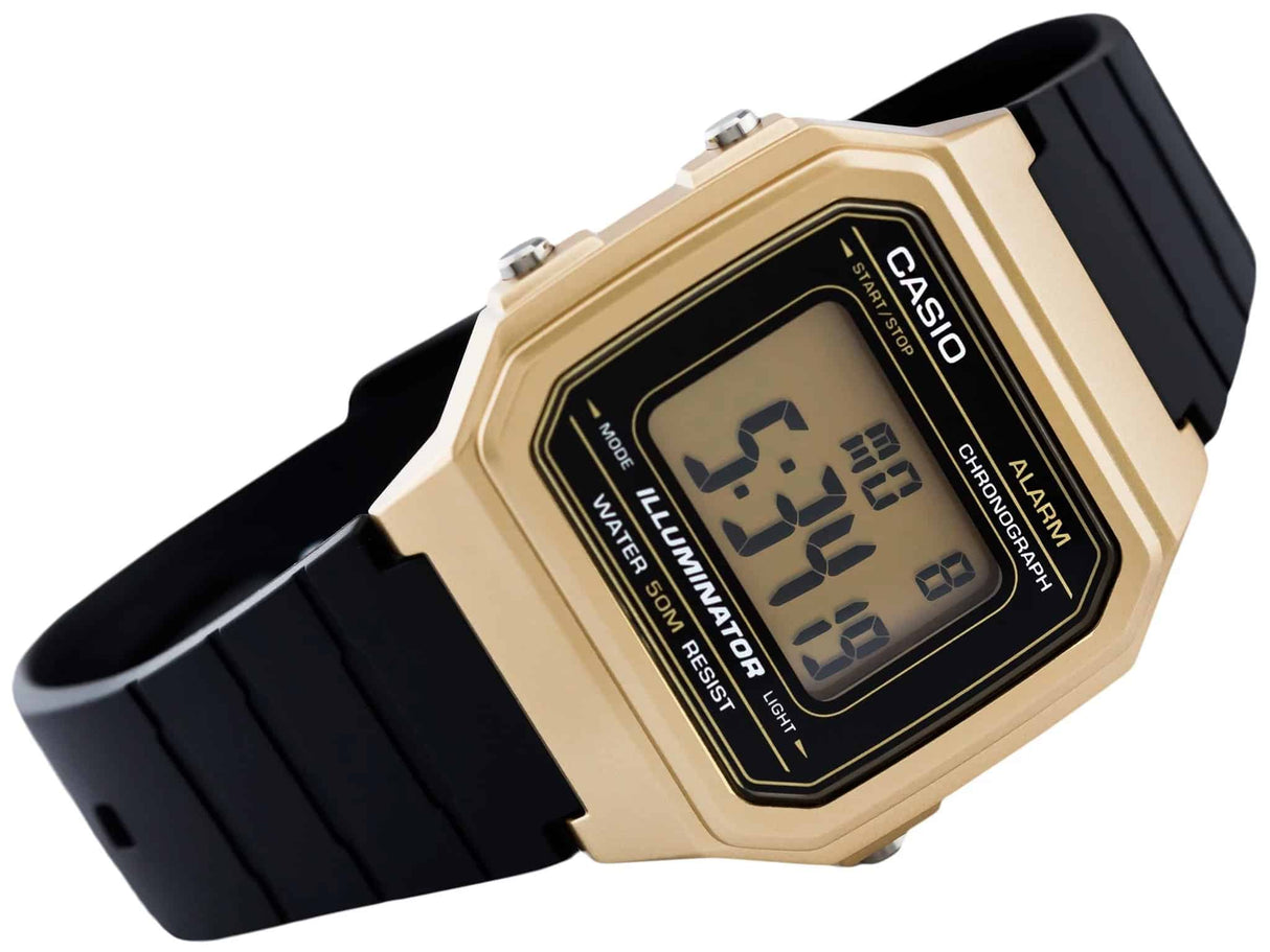 W-217 Reloj Casio para Hombre Banda de Goma Digital Vintage Clásico Illuminator