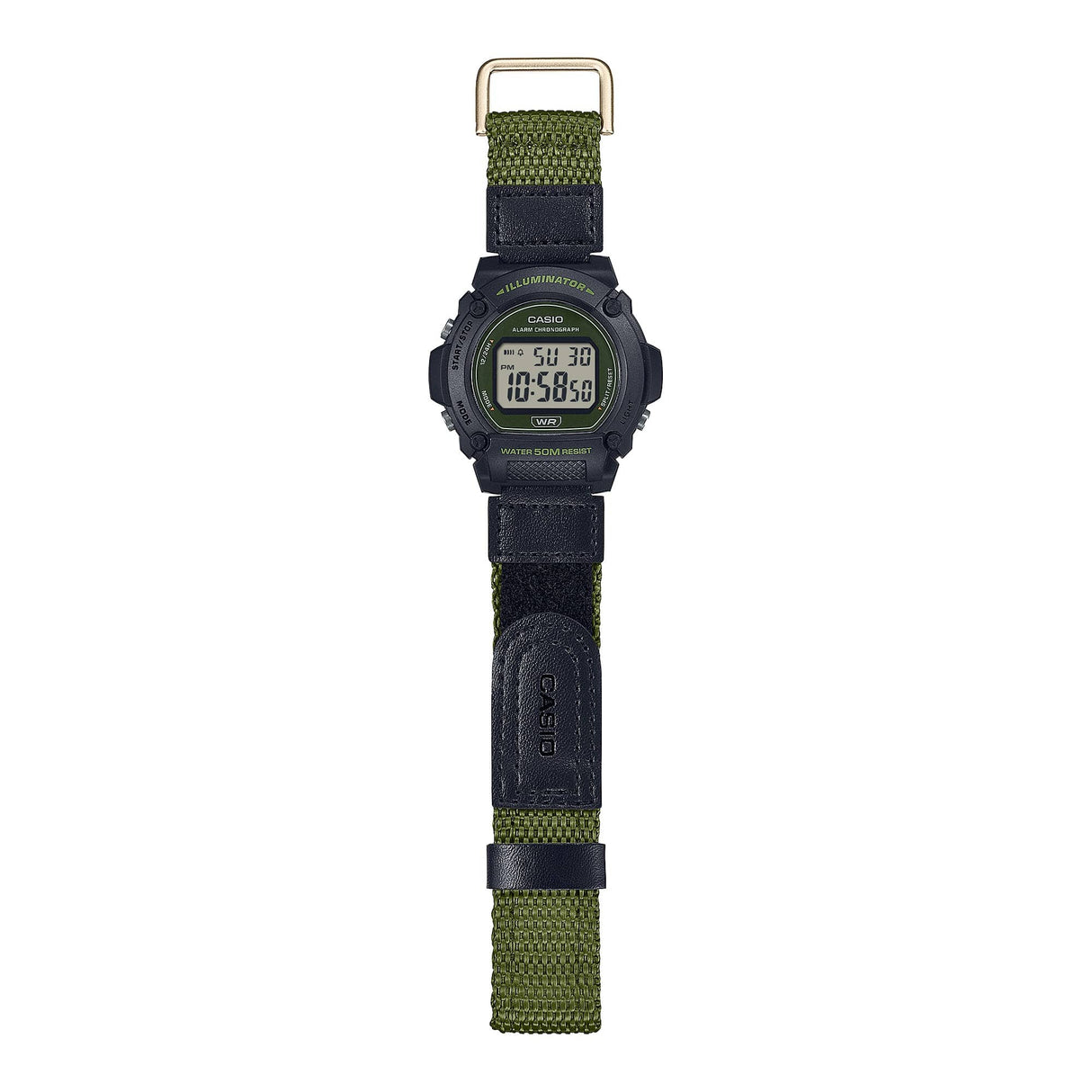 W-219 Casio Illuminator Alarma Cronógrafo Reloj para Hombre Pulsera de Tela Digital