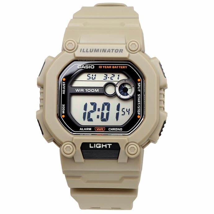 W-737 Reloj Casio para Hombre Pulsera de Caucho Digital Illuminator 10 Años de Batería