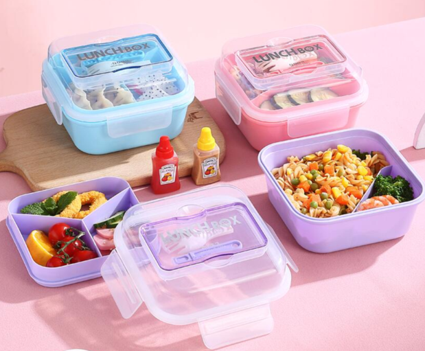 DM-387 Lonchera plástica 2 compartimientos