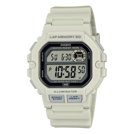 WS-1400H Reloj Casio para caballero pulsera de caucho digital