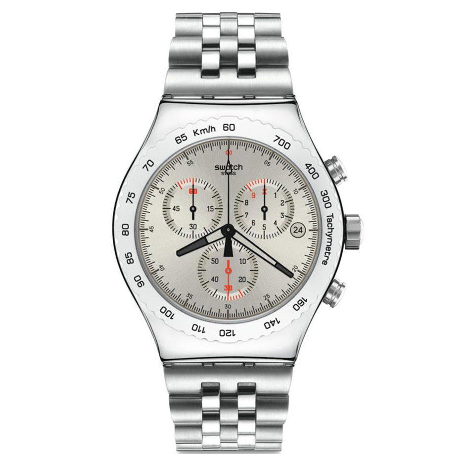 YVS405GD Reloj Swatch Irony de hombre correa de acero inoxidable