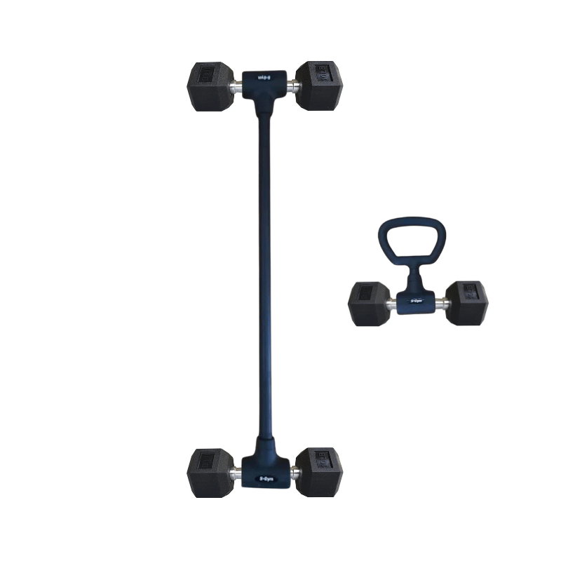 Barra recta y de kettlebell de hierro para usar con mancuernas 28765-2