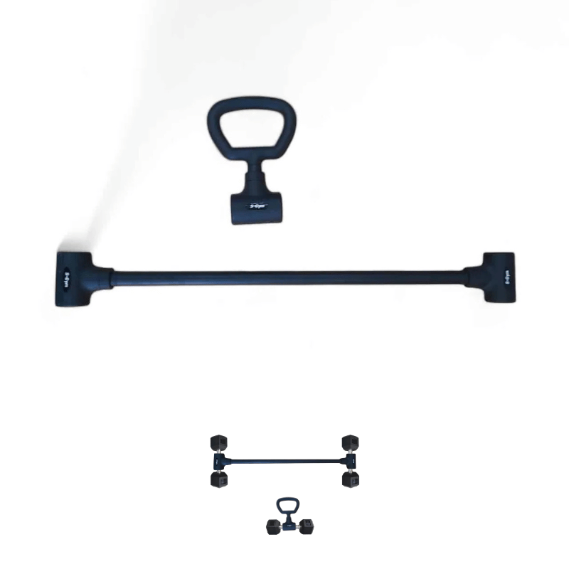 Barra recta y de kettlebell de hierro para usar con mancuernas 28765-2
