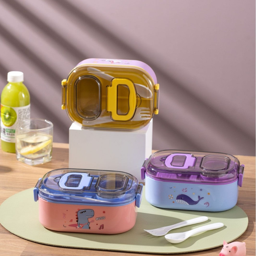 DM6002B Lonchera infantil con tapadera transparente