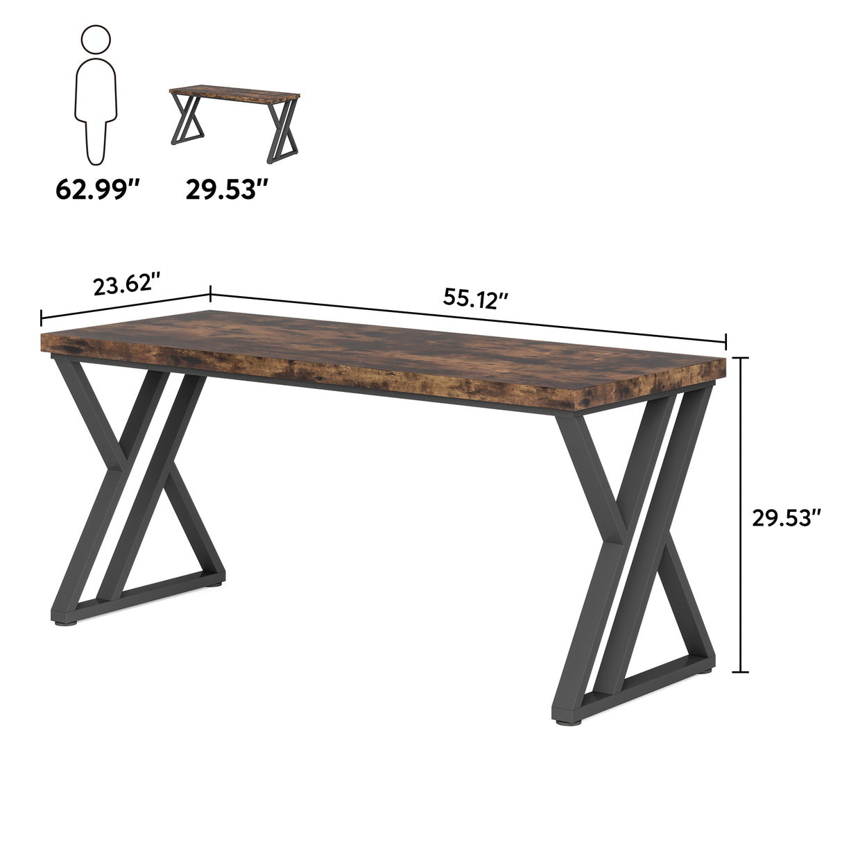 HOGA-U0002 Escritorio Tribesigns de madera y metal