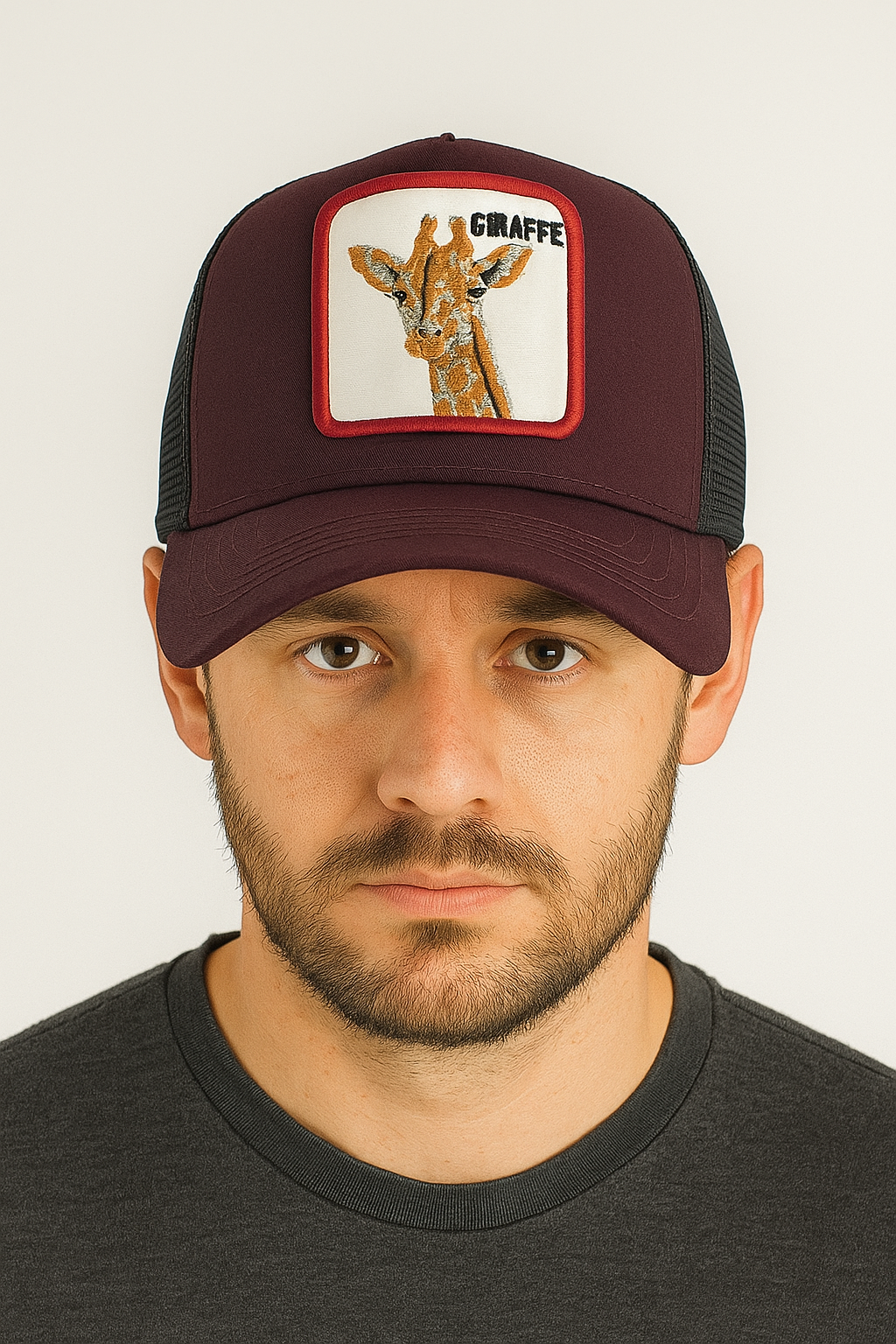 Gorras Basic Cap Con malla trasera Jirafa corinto