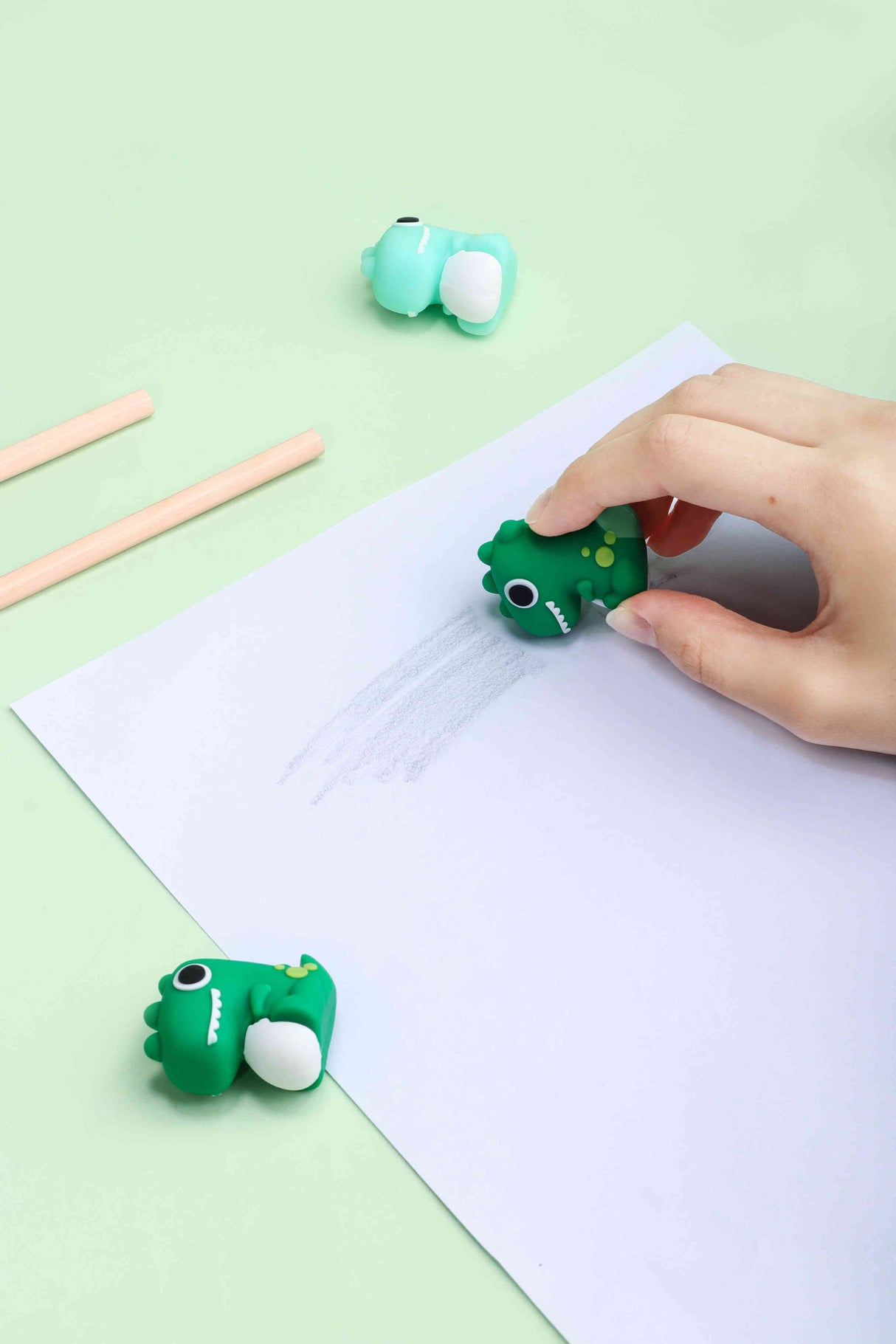 kk-7168 Borrador Kuki con forma de Dinosaurio