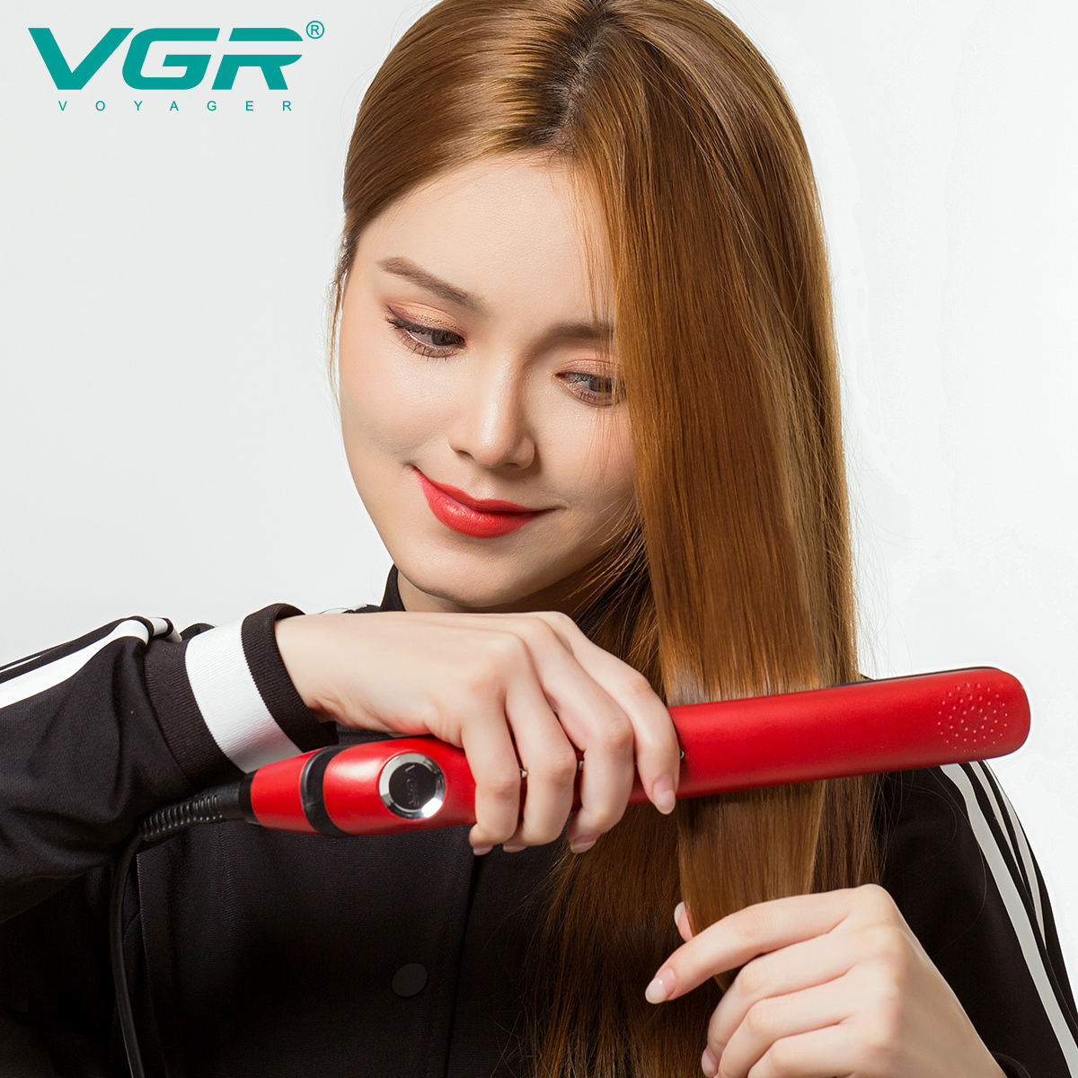 Plancha de cabello profesional VGR v-518 Alisadora de cerámica