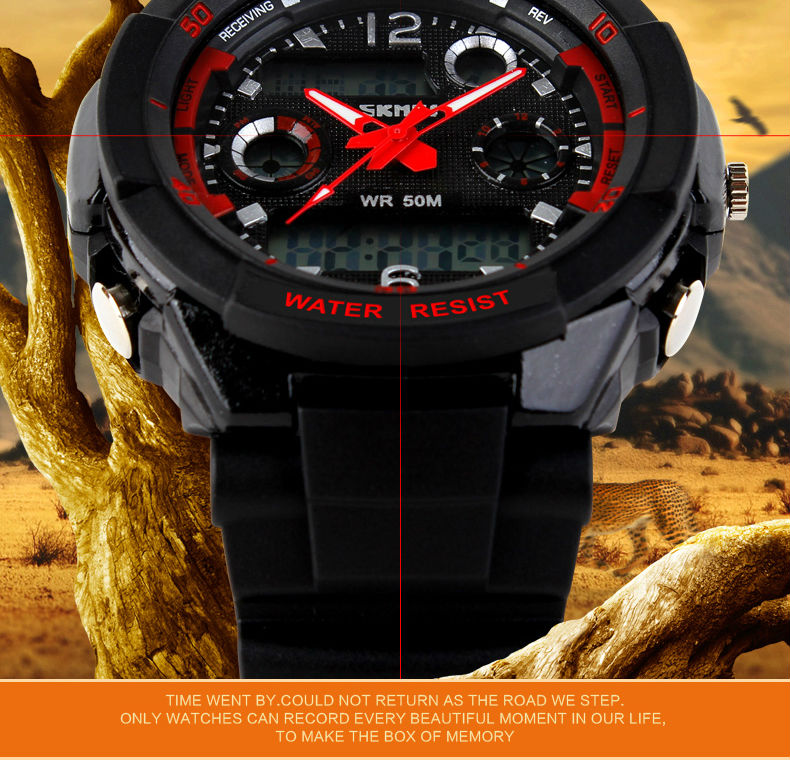 1060 Reloj Skmei deportivo pulsera de caucho