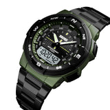 1370 Reloj Skmei para Hombre Pulsera de Metal Doble hora