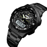 1370 Reloj Skmei para Hombre Pulsera de Metal Doble hora