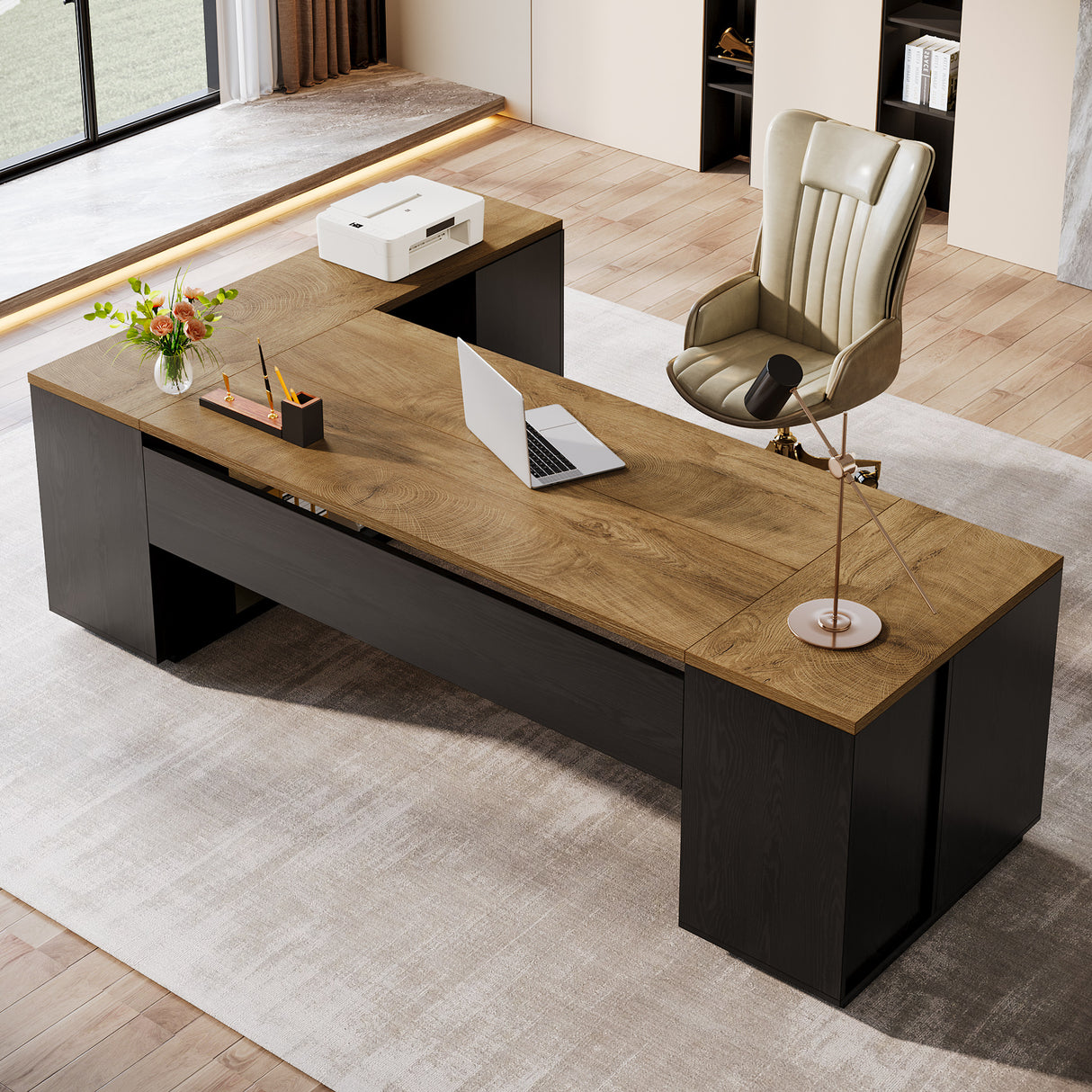 HOGA-HL0364 Escritorio Ejecutivo Tribesigns de madera