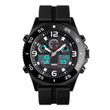 1538P Reloj Skmei para Hombre Pulsera de Caucho Doble hora