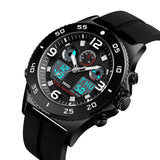 1538P Reloj Skmei para Hombre Pulsera de Caucho Doble hora