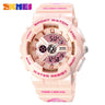 1689 Reloj Skmei Unisex Pulsera de Caucho Doble hora