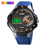 1761 Skmei Reloj para Hombre Pulsera de Caucho Doble hora