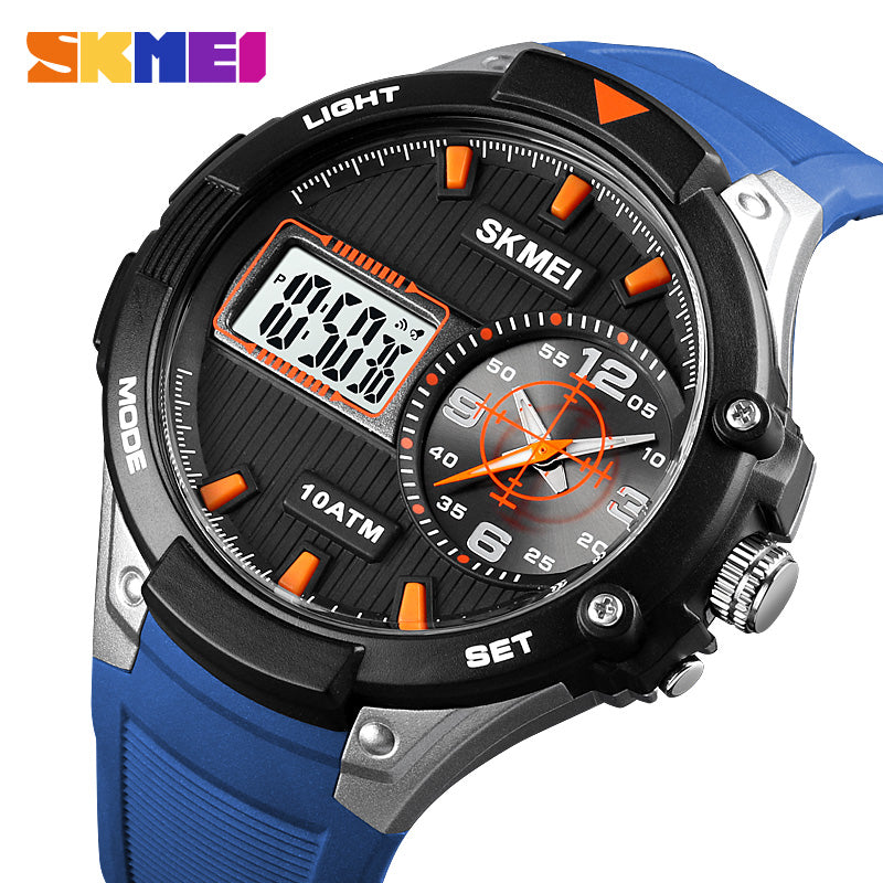 1761 Skmei Reloj para Hombre Pulsera de Caucho Doble hora