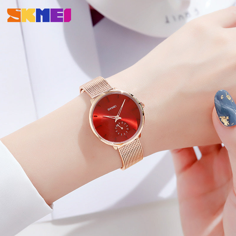 1791 Reloj Skmei para Mujer Pulsera Mesh Análogo