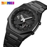 1816 Skmei Reloj para Hombre Pulsera de Metal Doble hora