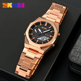 1816 Skmei Reloj para Hombre Pulsera de Metal Doble hora