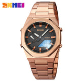 1816 Skmei Reloj para Hombre Pulsera de Metal Doble hora