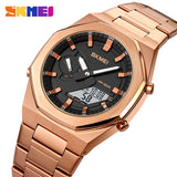 1816 Skmei Reloj para Hombre Pulsera de Metal Doble hora