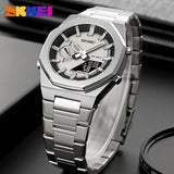 1816 Skmei Reloj para Hombre Pulsera de Metal Doble hora