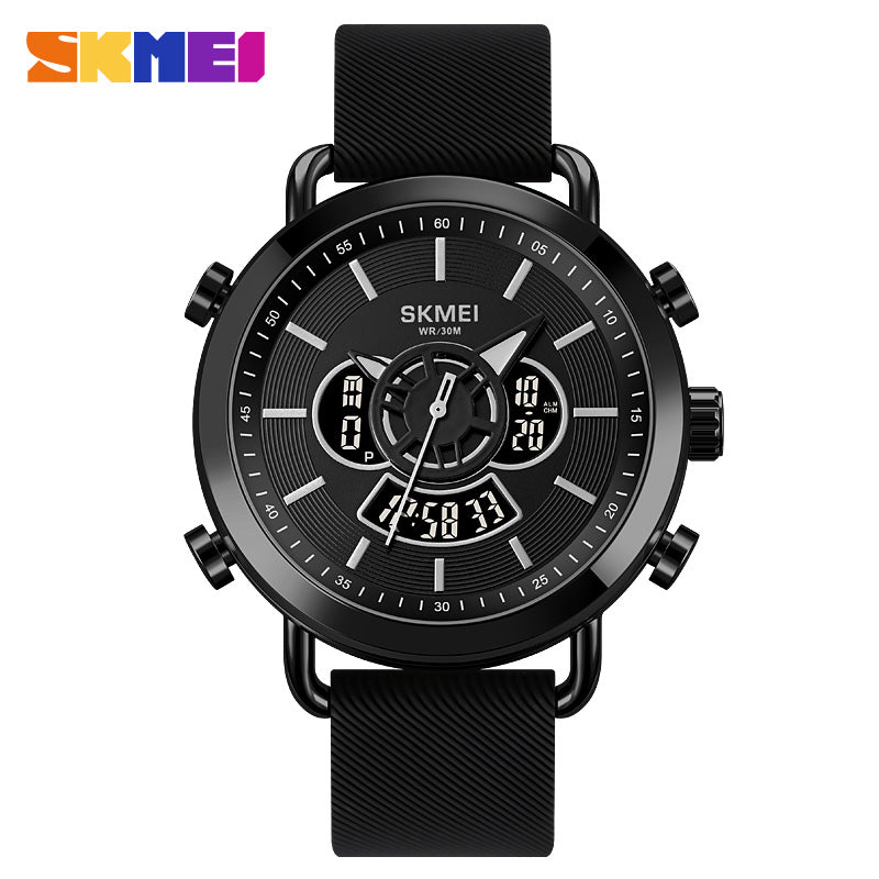 1860 Reloj Skmei para Hombre Pulsera de Caucho Doble hora