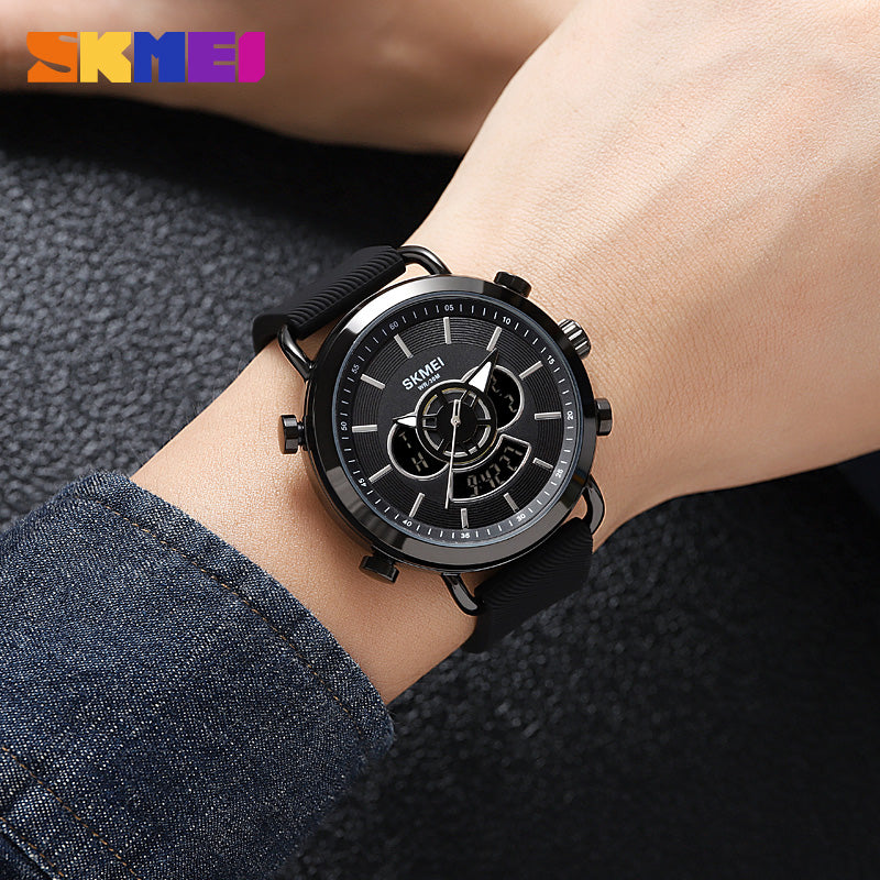 1860 Reloj Skmei para Hombre Pulsera de Caucho Doble hora