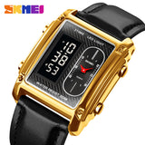 1868l Reloj Skmei para Hombre Pulsera de cuero Doble hora