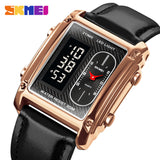 1868l Reloj Skmei para Hombre Pulsera de cuero Doble hora