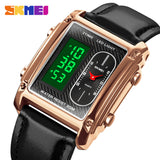 1868l Reloj Skmei para Hombre Pulsera de cuero Doble hora