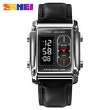 1868l Reloj Skmei para Hombre Pulsera de cuero Doble hora