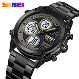 1975S Skmei Reloj para Hombre Pulsera de Metal Doble hora