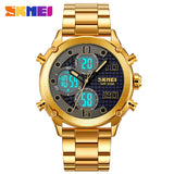 1975S Skmei Reloj para Hombre Pulsera de Metal Doble hora