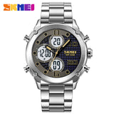 1975S Skmei Reloj para Hombre Pulsera de Metal Doble hora