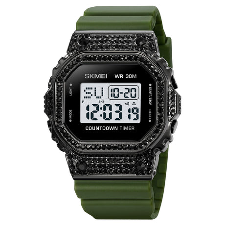 2000 Skmei Reloj para Hombre Pulsera de Caucho Digital